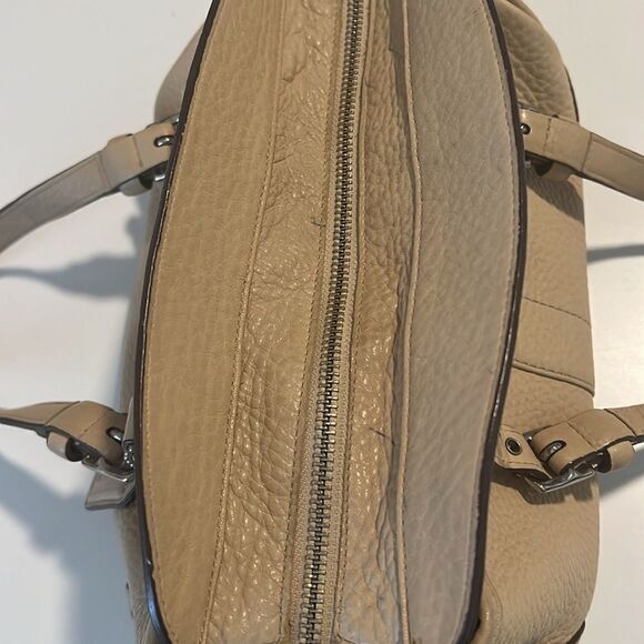 Coach Tan Pebbled Leather Top Zip Satchel Shoulder‎ Bag 5031 - Picture 10 of 16